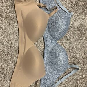 Soma enbliss wireless bras in 34DDD in Heather gray and nude. New without tags